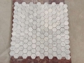 Каррара белый шестиугольника мраморная мозаика плитка
