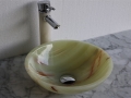 Круглая форма раковины ванной комнаты оникс и бассейна