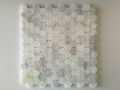 Calacatta Золотой шестигранная мраморная мозаика плитка
