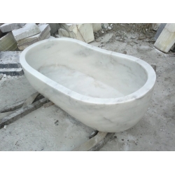  Ванна из натурального белого камня для ванной комнаты